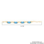 Blauer Howlit Armband, ca. 15.25 cm + 5 cm Extender, gelb vergoldet ca. 65.00 ct