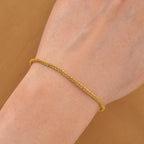 Funkel Armband, Messing Goldfarben ca. 19 cm
