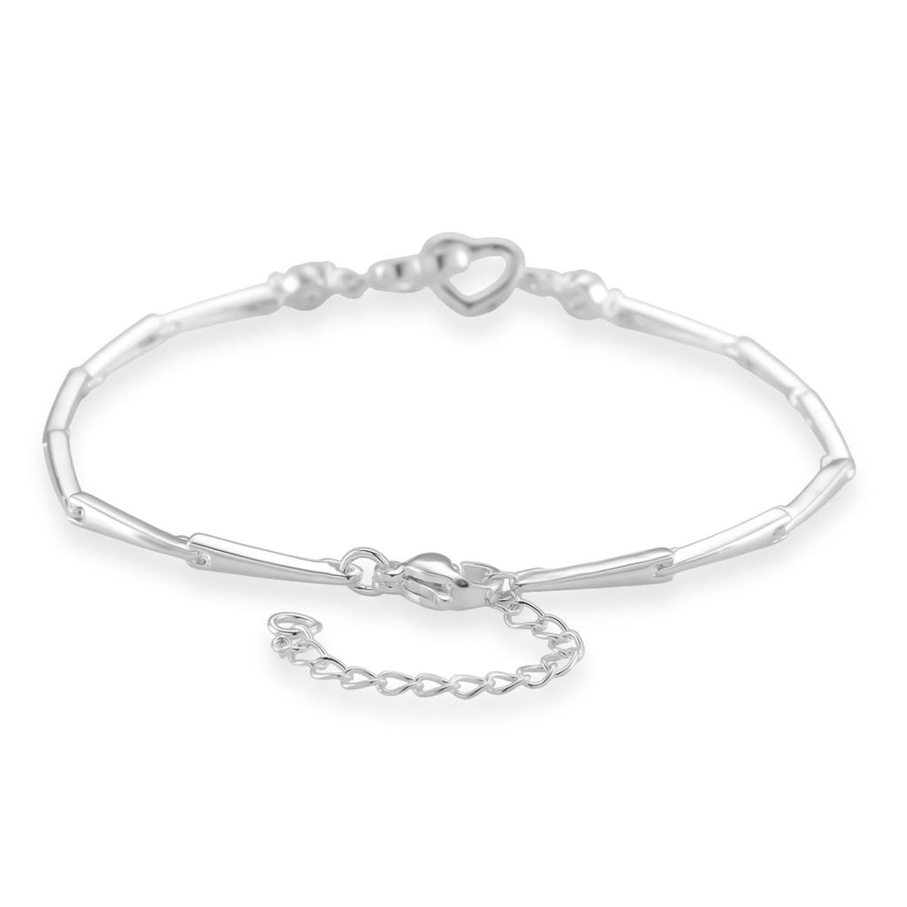 Weißer Kristall Armband ca. 19 cm Messing