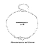 Weißer Kristall Armband ca. 19 cm Messing