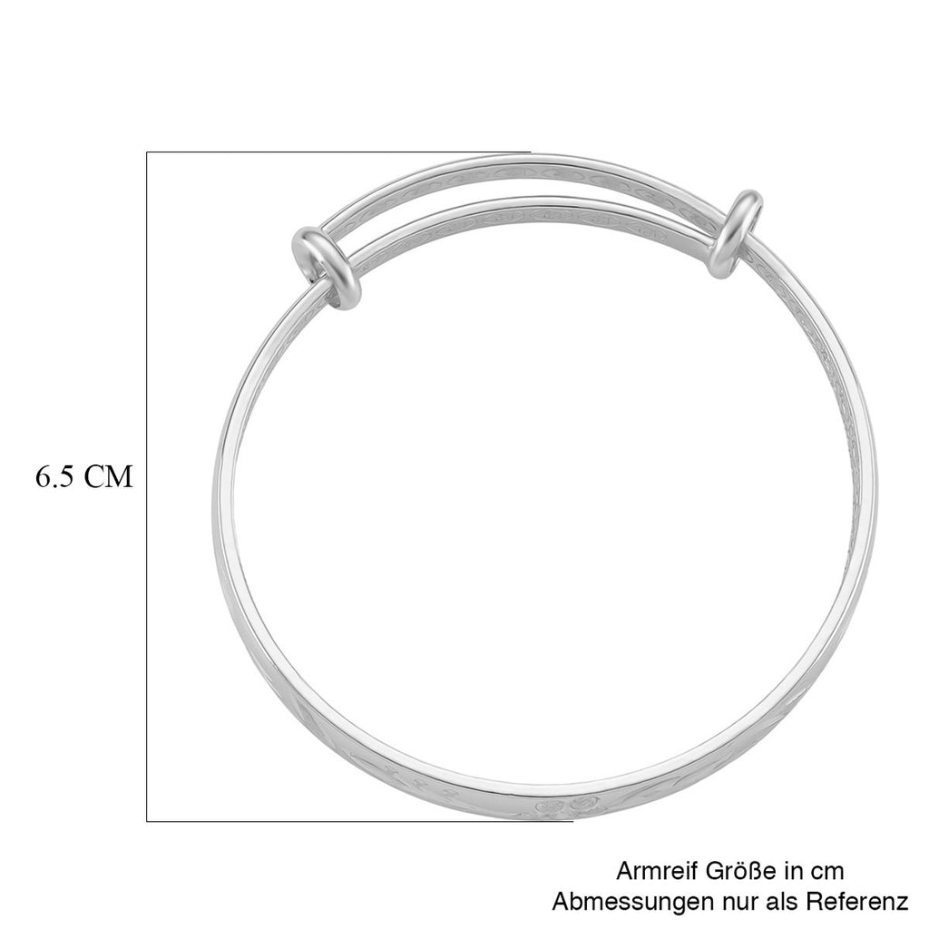 Flexibler Armreif, Klassischer Bangle Still, Messing, Silberfarben