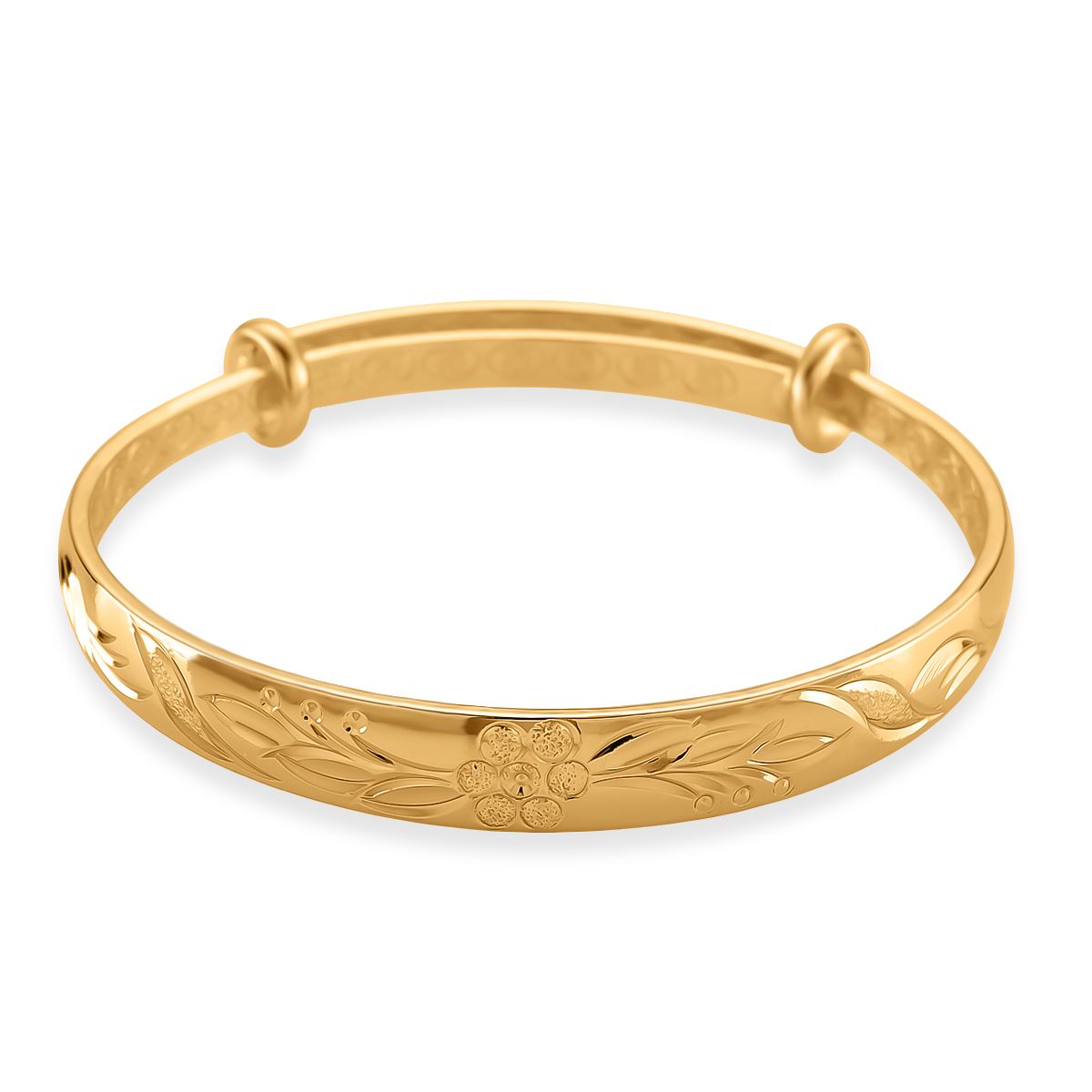 Flexibler Armreif, Klassischer Bangle Still, Messing, Goldfarben