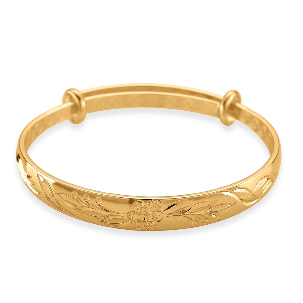 Flexibler Armreif, Klassischer Bangle Still, Messing, Goldfarben