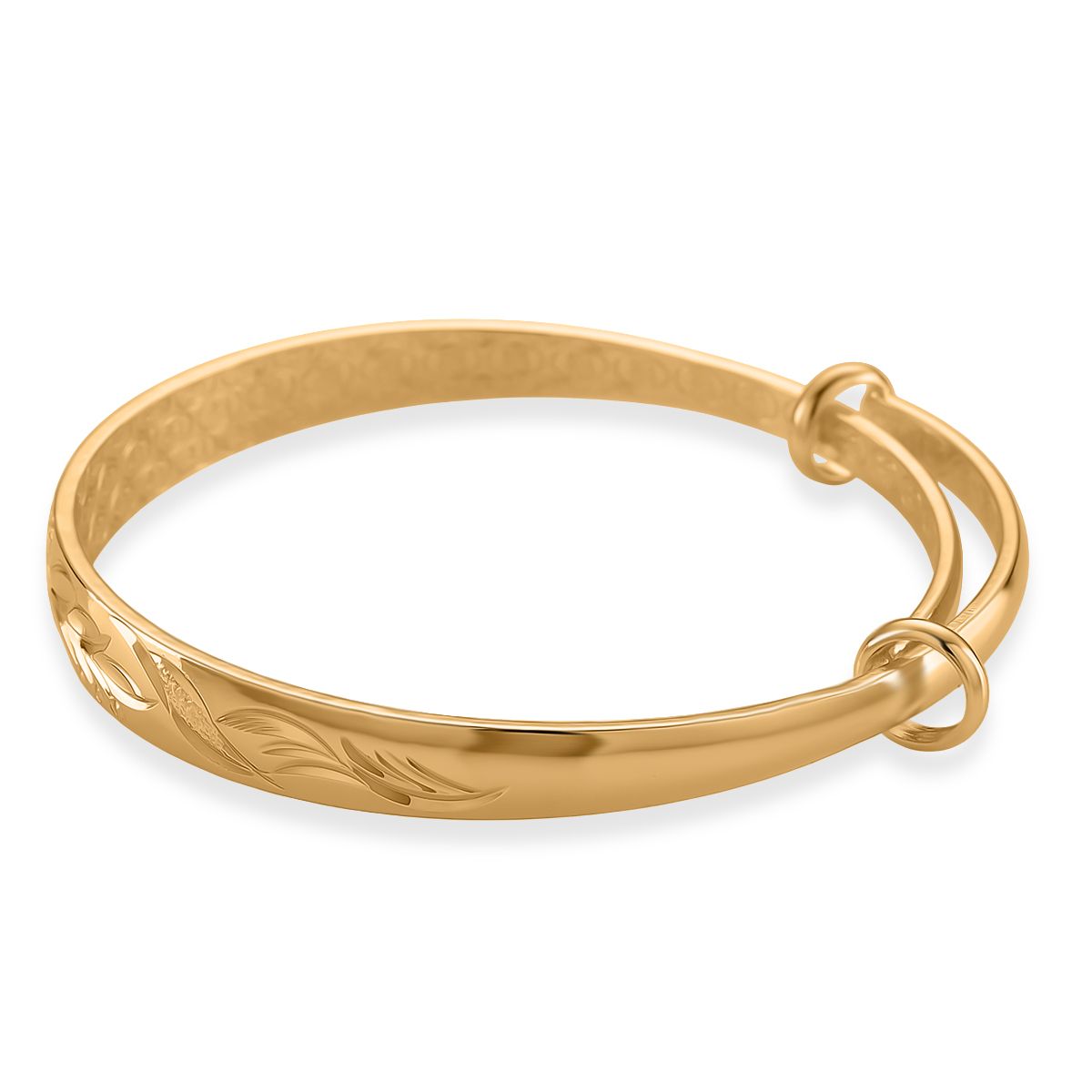 Flexibler Armreif, Klassischer Bangle Still, Messing, Goldfarben