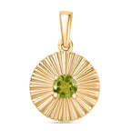 Natürlicher Peridot Anhänger, 925 Silber vergoldet ca. 0,54 ct.