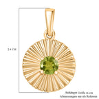 Natürlicher Peridot Anhänger, 925 Silber vergoldet ca. 0,54 ct.