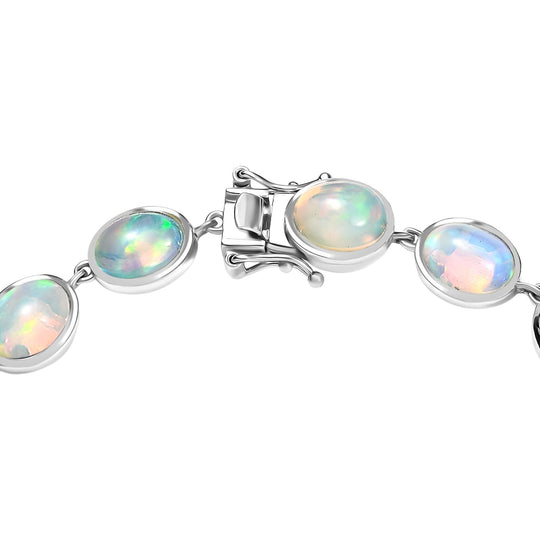 Opal Tide Turtle - D joy AA Natürlicher, äthiopischer Welo Opal Armband ca. 20 cm 925 Silber rhodiniert ca. 17,57 ct.