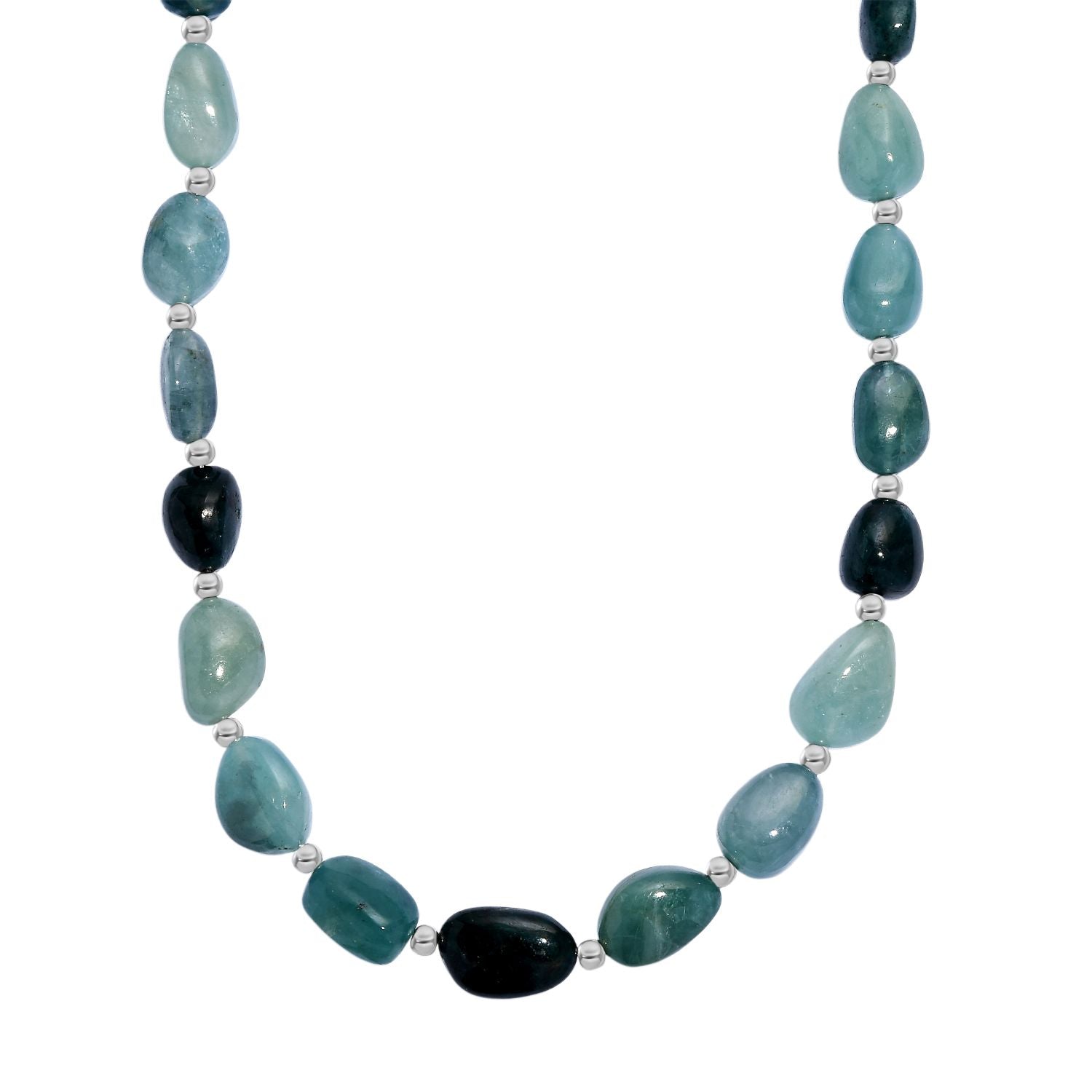 EXTREM SELTEN - Grandidierit Halskette ca. 45 cm 925 Silber rhodiniert ca. 167.00 ct