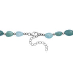 EXTREM SELTEN - Grandidierit Halskette ca. 45 cm 925 Silber rhodiniert ca. 167.00 ct