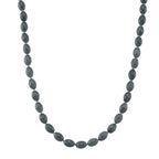 Natürlicher Olmek Jadeit Halskette ca. 50 cm 925 Silber Rhodiniert ca. 350,00 ct.