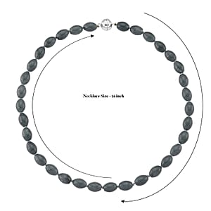 EXTREM SELTEN Natürlicher Olmek Jadeit Typ A Halskette ca. 50 cm 925 Silber Rhodiniert ca. 350.00 ct