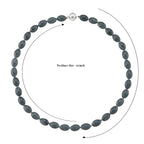 Natürlicher Olmek Jadeit Halskette ca. 50 cm 925 Silber Rhodiniert ca. 350,00 ct.