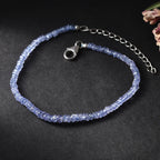 Tansanit Armband ca. 19 cm + 5 cm Extender, 925 Silber rhodiniert ca. 20,00 ct.
