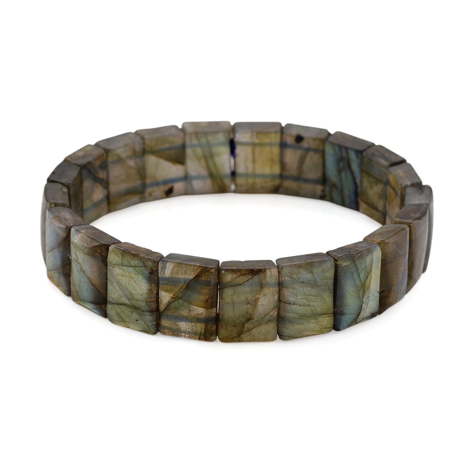 Labradorit Armband, flexibel (ca. 18-19 cm), ca. 180.00 ct