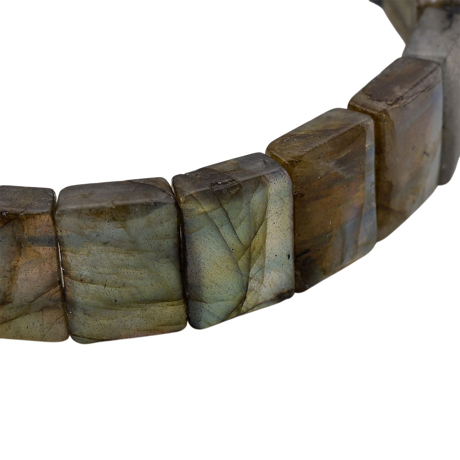 Labradorit Armband, flexibel (ca. 18-19 cm), ca. 180.00 ct