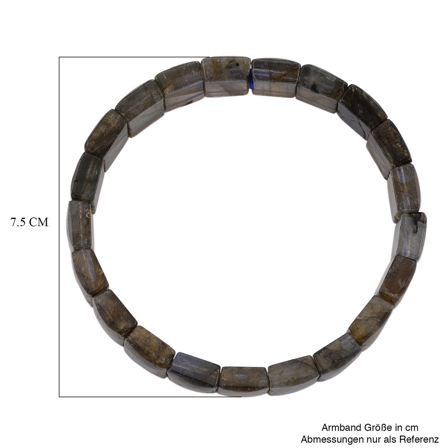 Labradorit Armband, flexibel (ca. 18-19 cm), ca. 180.00 ct