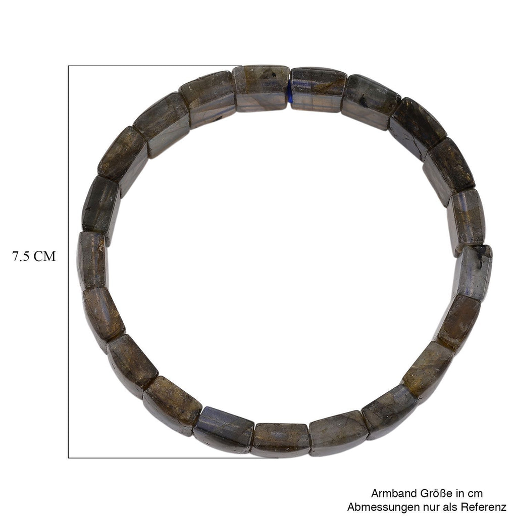 Labradorit Armband, flexibel (ca. 18-19 cm), ca. 180.00 ct