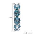 AA Blauer Zirkon Ohrringe 925 Silber rhodiniert ca. 8,29 ct.