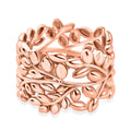 Blatt Bandring im Designer-Stil in Roségoldton