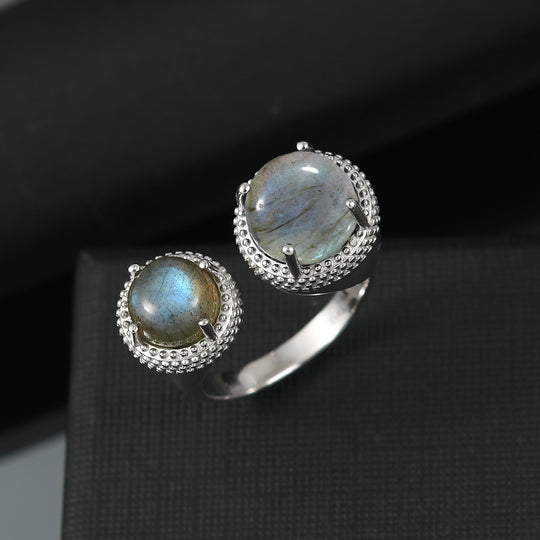 Labradorit Spinning-Ring Messing ca. 6.70 ct