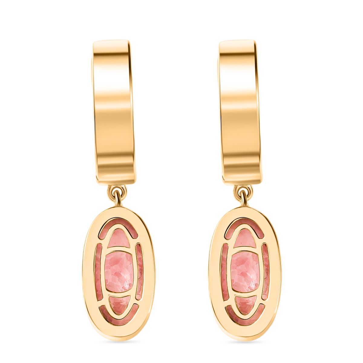 SHOPLC EXKLUSIV D'Joy Blattgold-Quarz Ohrringe 925 Silber 750 Gelbgold Vermeil ca. 8,58 ct.