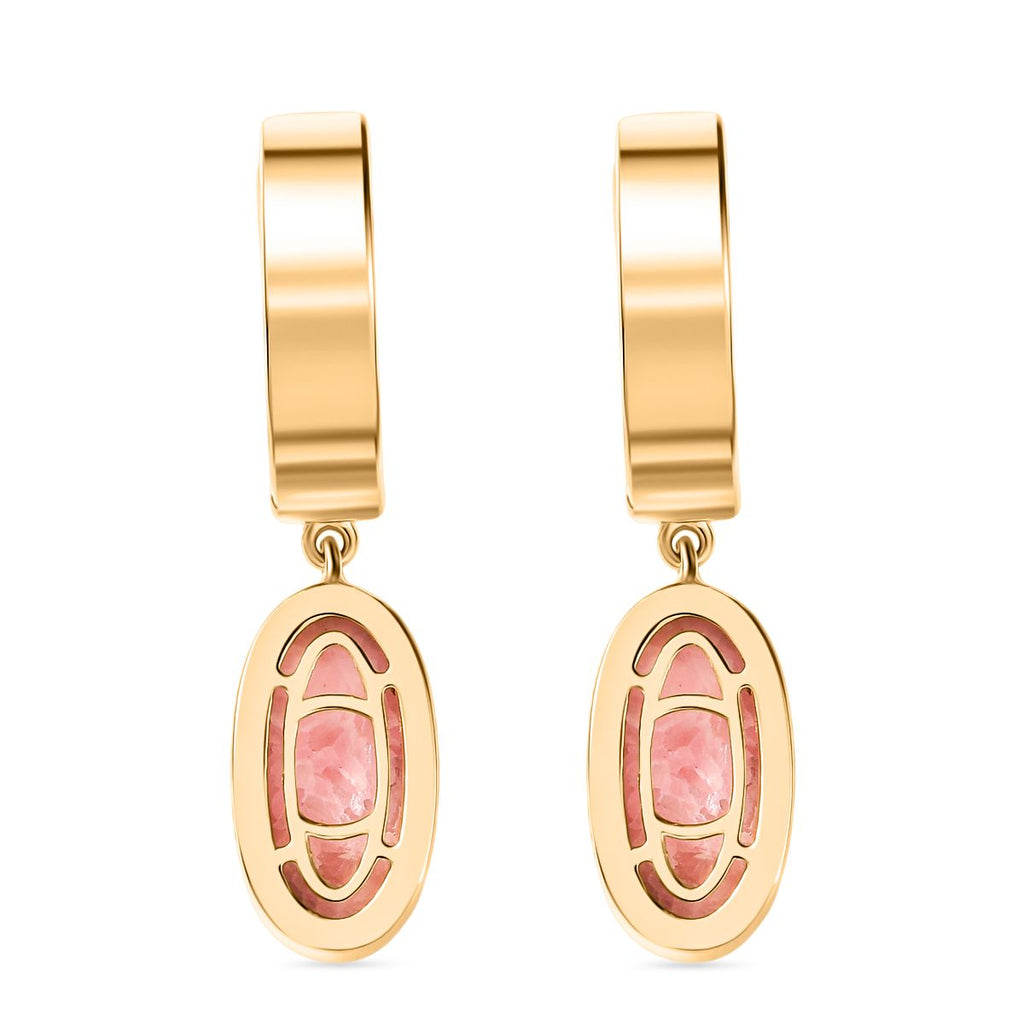 SHOPLC EXKLUSIV D'Joy Blattgold-Quarz Ohrringe 925 Silber 750 Gelbgold Vermeil ca. 8,58 ct.
