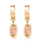 SHOPLC EXKLUSIV D'Joy Blattgold-Quarz Ohrringe 925 Silber 750 Gelbgold Vermeil ca. 8,58 ct.