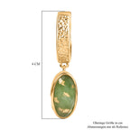 SHOPLC EXKLUSIV D'Joy Grün Blattgold-Quarz Ohrringe 925 Silber 750 Gelbgold Vermeil ca. 8.10 ct