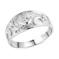 Royal Bali - 925 Silber Stern-Mond Ring (Größe 16.00) ca. 5,30g