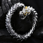 Royal Bali - Drachen Armband ca. 19 cm, 925 Silber 916 Gelbgold Vermeil ca. 44,17g