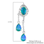 D joy Pfau Quarz Triplette Ohrringe 925 Silber rhodiniert ca. 7,88 ct.