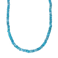 Betroka Blauer Apatit Halskette ca. 45 cm 925 Silber rhodiniert ca. 85.00 ct