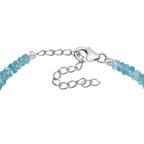 Betroka Blauer Apatit Armband ca. 19 cm 925 Silber rhodiniert ca. 36,00 ct.