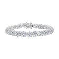 Moissanit Armband ca. 19 cm 925 Silber rhodiniert ca. 29.53 ct