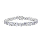 Moissanit Armband ca. 19 cm 925 Silber rhodiniert ca. 29.53 ct