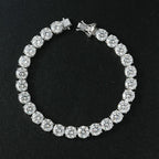Moissanit Armband ca. 19 cm 925 Silber rhodiniert ca. 29.53 ct