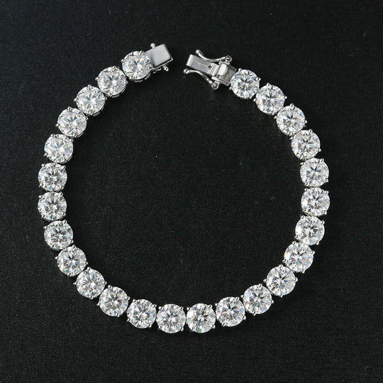 Moissanit Armband ca. 19 cm 925 Silber rhodiniert ca. 29.53 ct