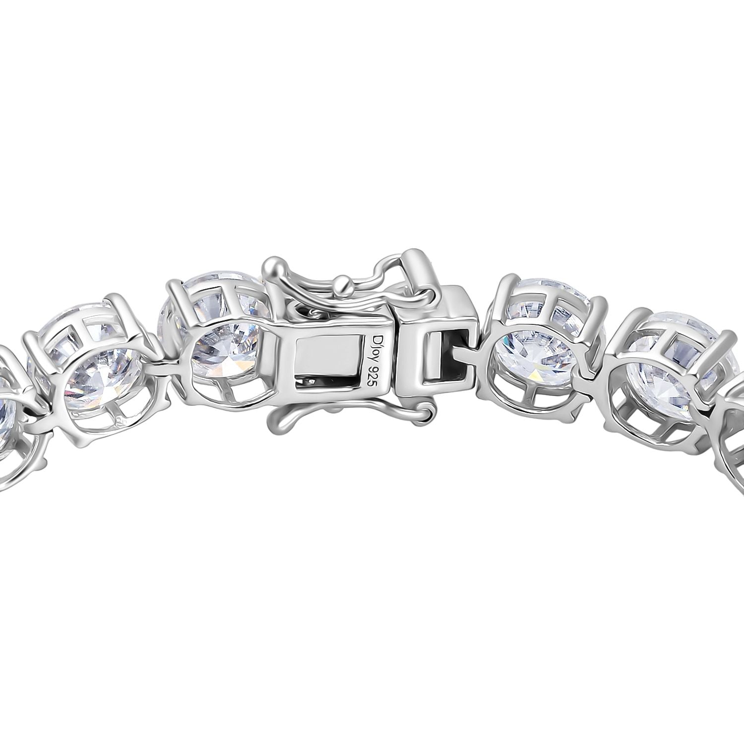 Moissanit Armband ca. 19 cm 925 Silber rhodiniert ca. 29.53 ct