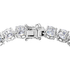 Moissanit Armband ca. 19 cm 925 Silber rhodiniert ca. 29.53 ct