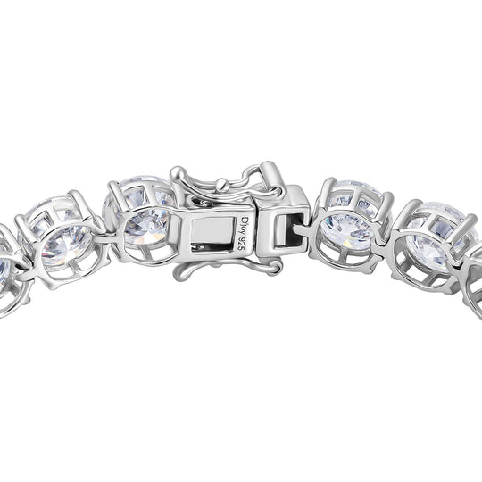 Moissanit Armband ca. 19 cm 925 Silber rhodiniert ca. 29.53 ct