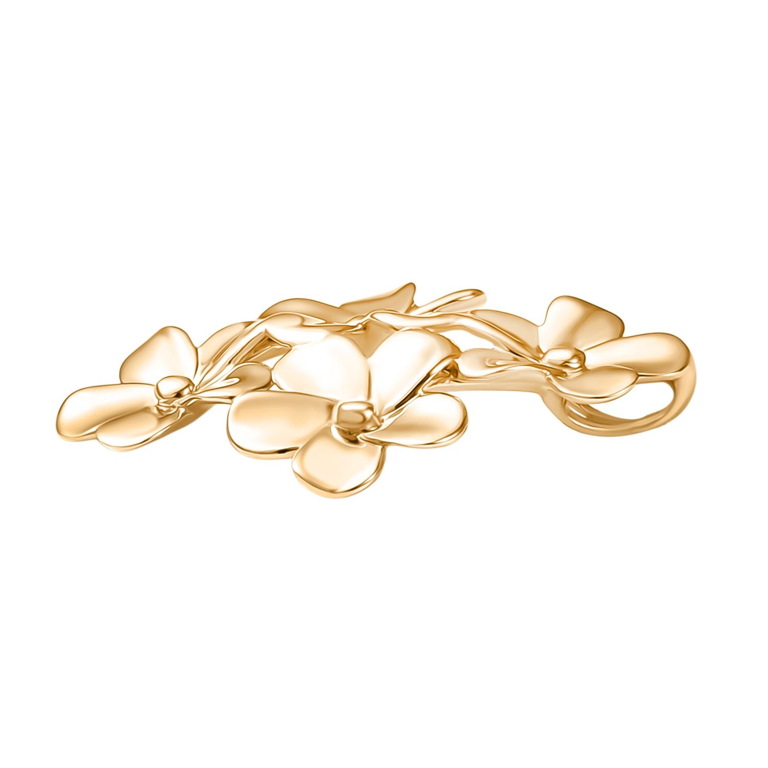 Natur inspiriert- 585 Gold Frangipani Anhänger 2,12g