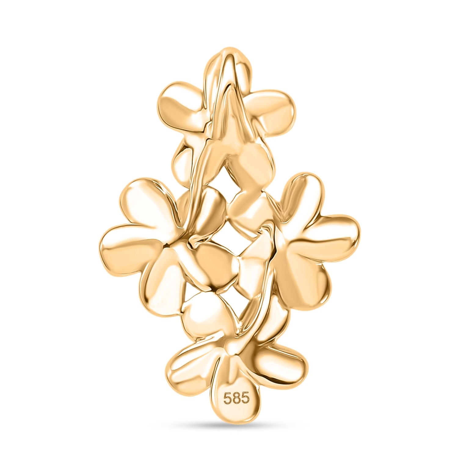 Natur inspiriert- 585 Gold Frangipani Anhänger 2,12g