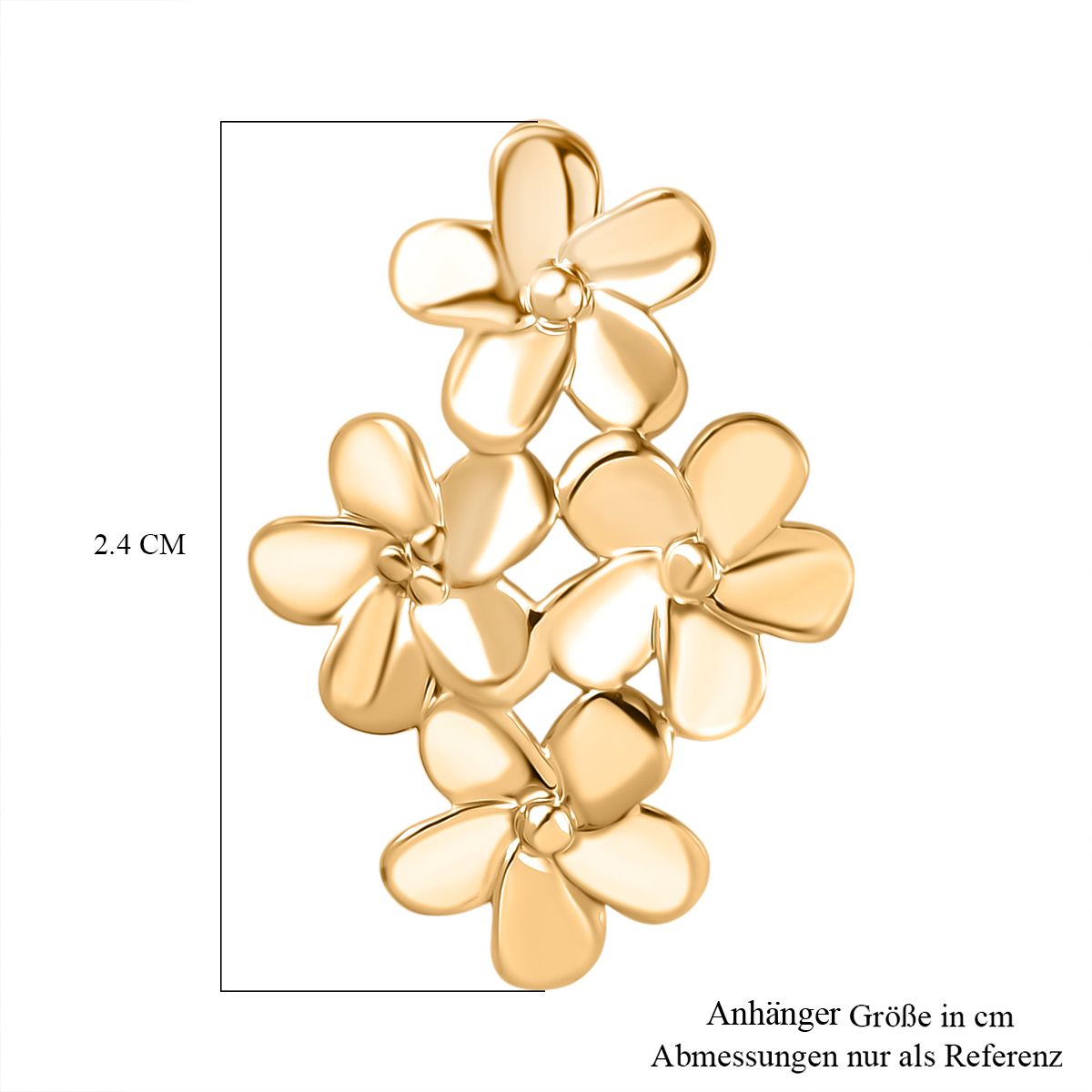 Natur inspiriert- 585 Gold Frangipani Anhänger 2,12g