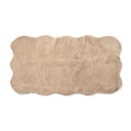 SERENITY NIGHT  Kunstfell-Teppich mit Schaumstoffbasis, Wolkenform, 100x180cm, Cremebeige