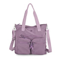Crossbody-Schultertasche mit Mehrfachfächern, 31x30x14cm, Helllila