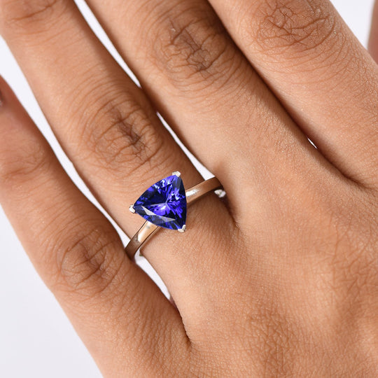 AAAA Tansanit Ring 950 Platin (Größe 19.00) ca. 2,28 ct