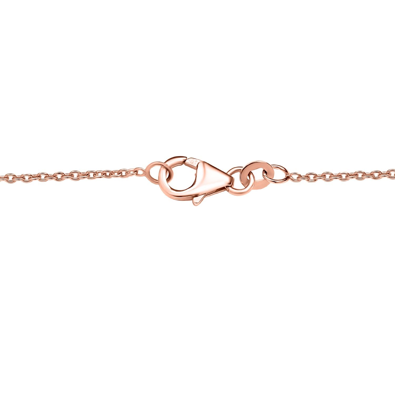 AAA Mehrfarbig Saphir Halskette ca. 45 cm 925 Silber Roségold Vermeil ca. 1.86 ct