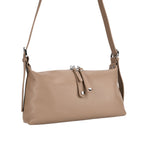 Crossbody-Bag aus Echtleder im Soft-Design, 30x8x16 cm, Sandbeige