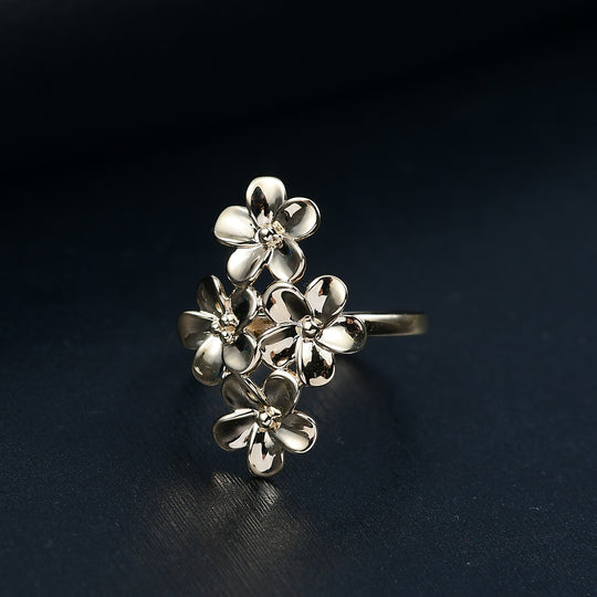 Natur inspiriert- 585 Gold Frangipani Ring (Größe 17.00) ca. 4,69g