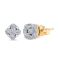 LUXURIANT SI-GH Labor Diamant Ohrringe, 925 Silber mit 750 Gelbgold Vermeil - 0,50 ct.